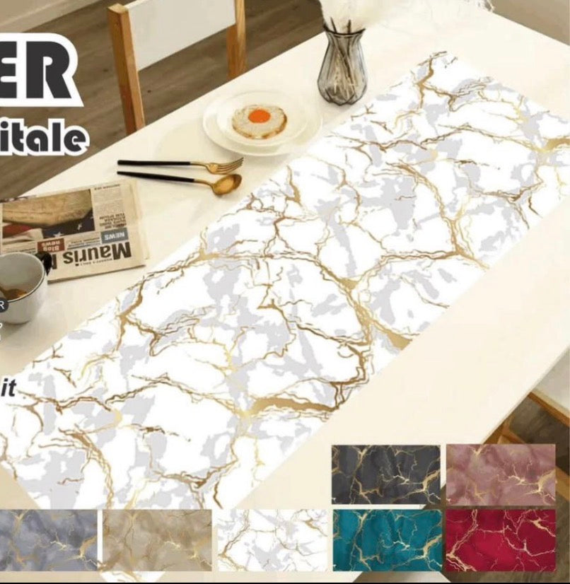 Runner effetto marmo