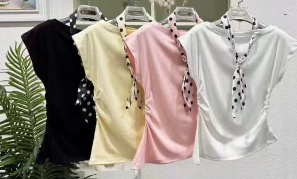 Maglia con Fulard 100% cotone