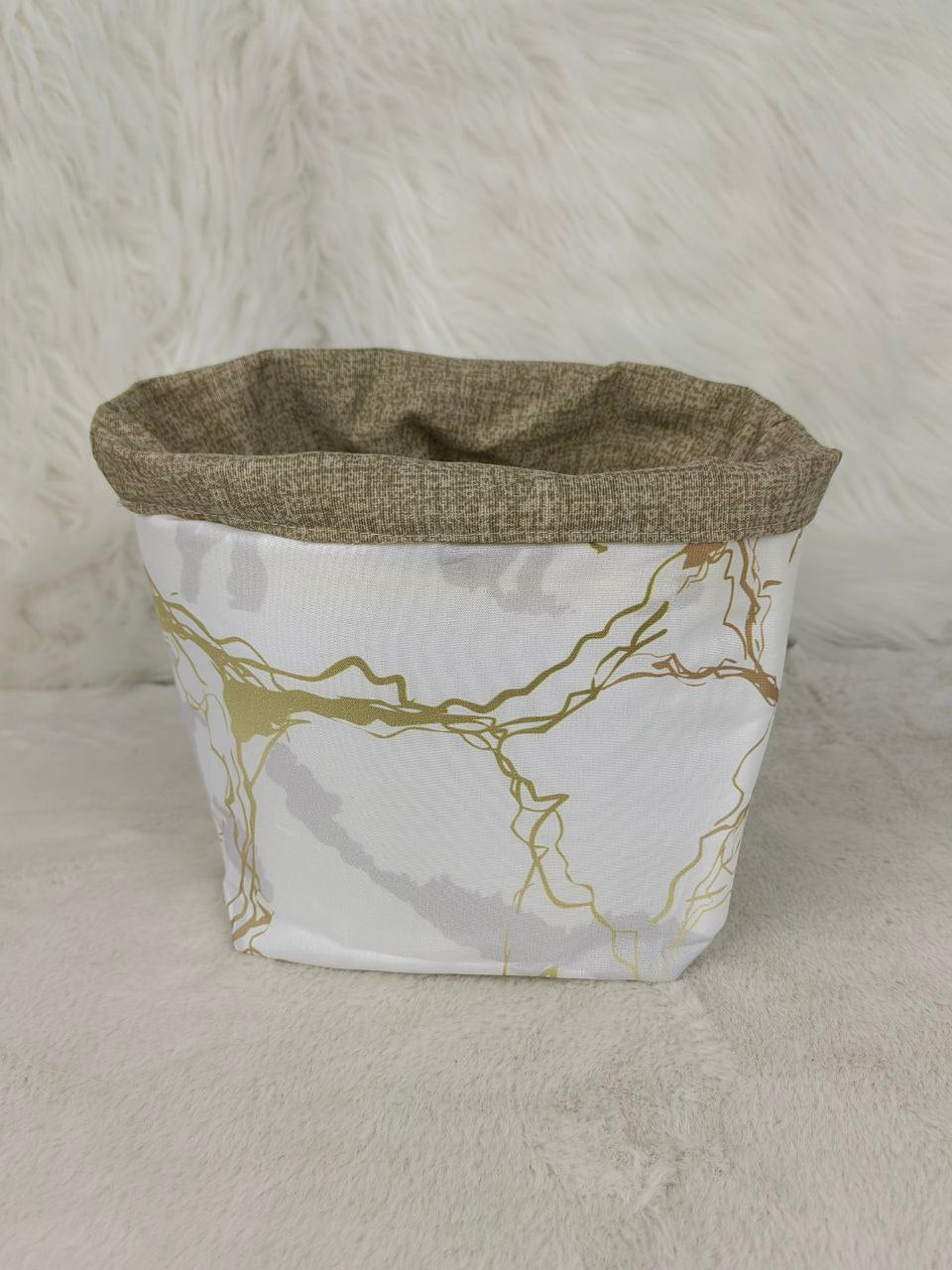 Cestino porta cialde o capsule effetto marmo.Stile e ordine sulla tua postazione caffè.