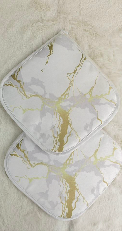 Coppia di presine effetto marmo