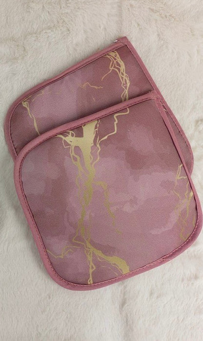 Coppia di presine effetto marmo