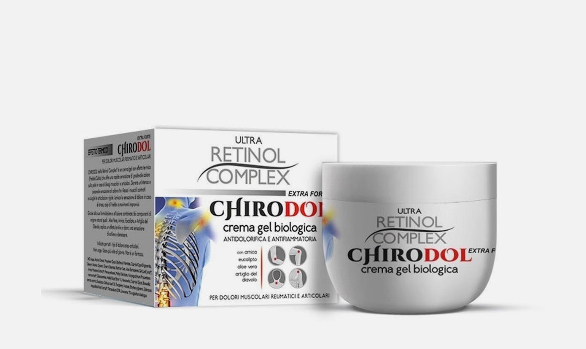 Crema Gel Antidolorifica ChiroDol Retinol Complex Effetto Termico Caldo Freddo