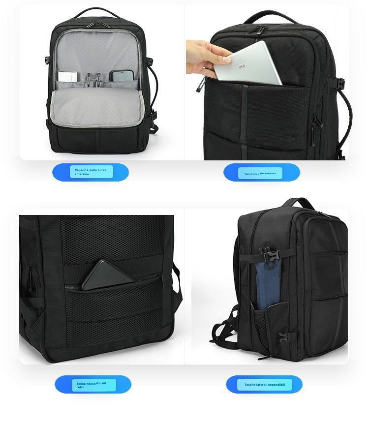 Zaino espandibile da viaggio e lavoro