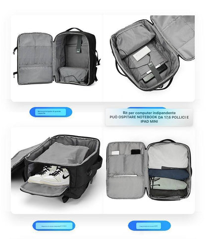 Zaino espandibile da viaggio e lavoro